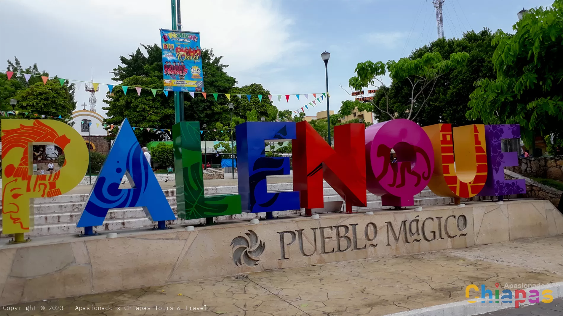 Letras de Palenque Chiapas, Centro Parque