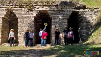 Visita en las ruinas de Tonina